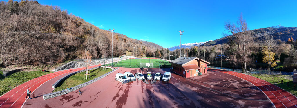 Photo panoramique flotte véhicules électriques